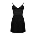 thumbnail image 5 of Sakmal Black Moomoo Night dress for Women Short Mesh Casual Sleepwear Lace Sleeveless Chemises for Women, 5 of 9