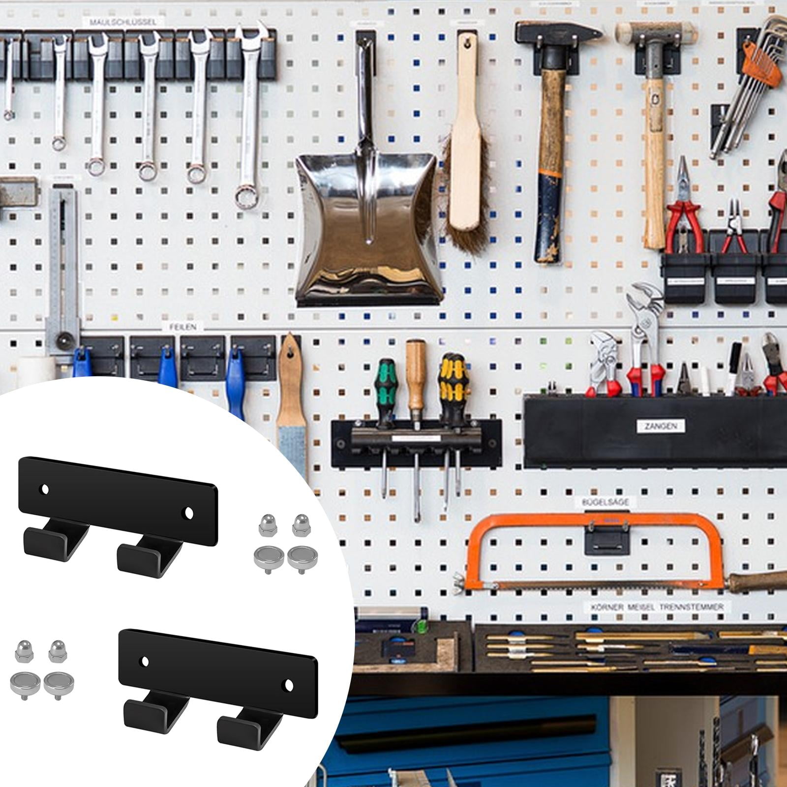 2 Pieces Storage Rack Magnetic Hooks Heavy Duty Steel Attachment for Workshop Drill Press Lathe Use