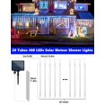 Solar Meteor Shower Icicle YPF5 Lights 20 Tubes 480 LED Raindrop