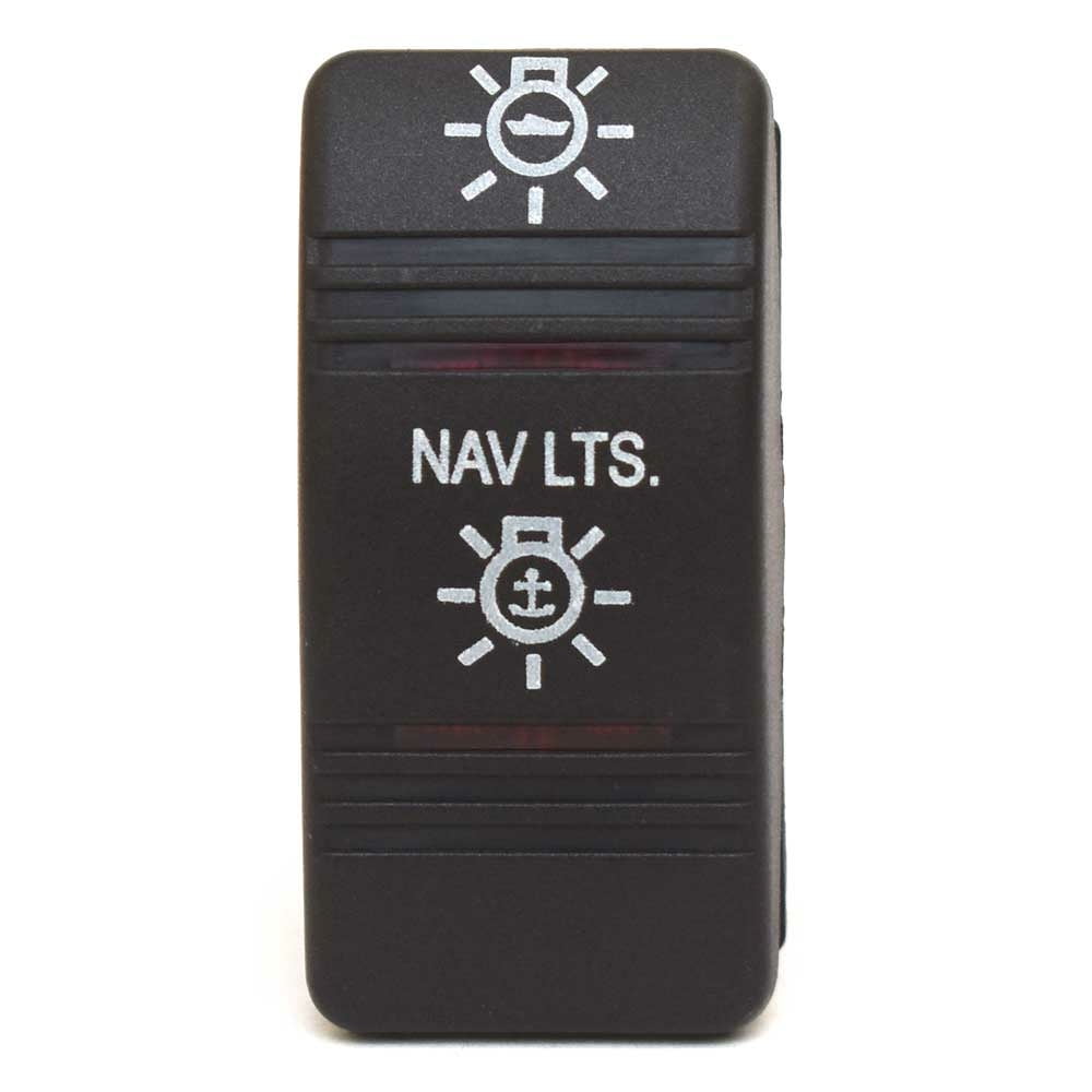 Carling On/Off/On Contura III Boat Rocker Switch | Nav Lts 4-Spade