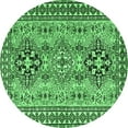 thumbnail image 1 of Ahgly Company Indoor Round Persian Emerald Green Traditional Area Rugs, 5' Round, 1 of 4