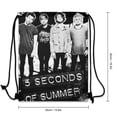 thumbnail image 2 of 5 Seconds of Summer 5Sos Drawstring Bags Lightweight Shoulder Backpack High Capacity Sport Bag Gym Sack Beach Daypack for Men Women, 2 of 8