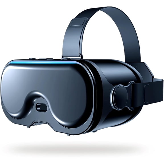 VR Headset for Phone, Virtual Reality Headsets with Anti-Blue Eyes Protected HD Lenses & Touch Keys for iPhone/Android 5-7 inch Smartphones