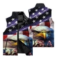 thumbnail image 2 of Chaqueta sin mangas para hombre 2024 con estampado de águila en 3D, chaqueta de invierno para hombre, cortavientos, chaqueta cálida para deportes al aire libre y ciclismo para hombre, 2 of 5