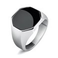 thumbnail image 1 of Anillo Jiayiqi para hombre, anillo Punk Rock Smooth 316L de acero inoxidable, anillo de sello para hombre, joyería de fiesta de Hip Hop, venta al por mayor, anillo de boda para hombre Dengxun unisex, 1 of 2