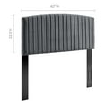 thumbnail image 2 of Rebecca Performance Velvet Full / Queen Headboard - Charcoal, 2 of 4