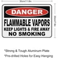 thumbnail image 2 of Flammable Vapors Keep Fire Away Sign 8"x12" - Aluminum Tin Warning for Home Outdoor Garden, Weatherproof Fire Hazard Decor, 2 of 7