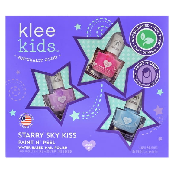 Set de regalo de esmalte de uñas Klee Kids, pelable a base de agua