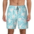 thumbnail image 2 of Picia Cute Rabbit pattern Mens Swim Trunks with Compression Liner Stretch Beach Shorts Quick Dry with Zipper Pockets No-Chafing Board Shorts-3X-Large, 2 of 9