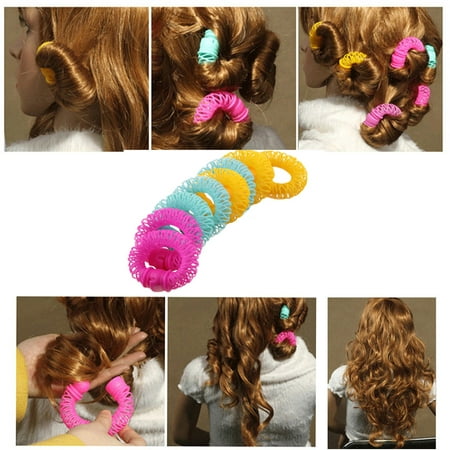 8 Pcs Hairdress Magic Hair Styling Roller Curler Spiral Curls DIY (Best Rollers For Spiral Curls)