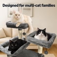 thumbnail image 3 of Torre para Gatos Amazon Basics 173 cm Multi-niveles Gris, 3 of 7