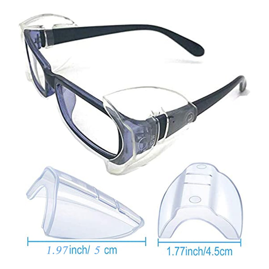 4 Pairs Side Shields for Eye Glasses Slip On Safety Glasses Shield  Universal 