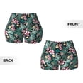 thumbnail image 5 of Naloa Rose Flowers Biker Shorts for Women Seamless Scrunch Short Women’s Yoga Shorts for Gym Running Sport Shorts - Large, 5 of 9