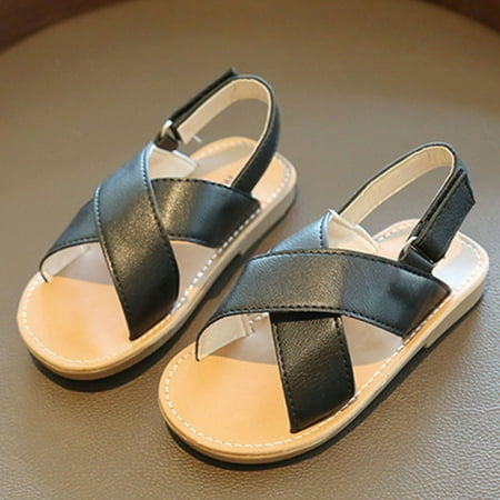 

THE WILD Comfortable Fashion Toddler Kids Baby Girls Solid Rubber Sandals Non-Slip Shoes Cross Sandals