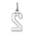 thumbnail image 4 of 14k White Gold 14kw Small Satin Number 2 Charm Pendant, 4 of 4