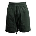 thumbnail image 2 of Amazhiyu Womens Casual Linen Shorts Drawstring Wide Leg Elastic High Waisted with Pockets, 2 of 8