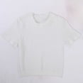 thumbnail image 2 of YUGYXL Womens Short Sleeve T Shirts Buttery Soft Summer Crop Tops Slim Fit Y2k Basic Tees for Workout White Top M, 2 of 6