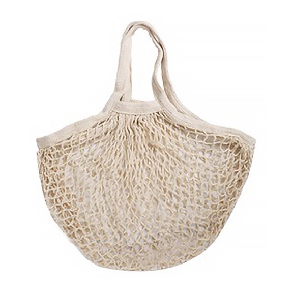 Toudaret Cotton Mesh Shopping Bag Eco-friendly Grocery Bags Cotton Mesh Bag Reusable Grocery Tote with Long Handles Washable Eco-friendly Shopping for Fruits