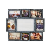 Melannco 19 by 17-inch Frame 8 Opening with White Pin Board in Black