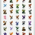 thumbnail image 4 of 35pcs-50pcs Colorful Dragon Stickers Fantasy Dragon PVC Dragon Stickers for Laptops Phone Guitar, 4 of 9
