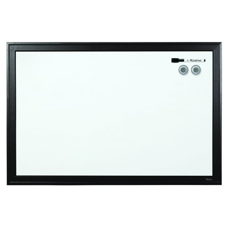 Quartet Magnetic Dry-Erase Whiteboard, 24" x 36", Black Frame