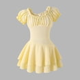 thumbnail image 2 of Kogui Tutu Dress for Girls Girls Birthday Party Dress Ruffle Sleeve Sequin Dots Floral Tulle Dress Size 10-11 (Yellow,10-11 Years), 2 of 7