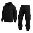 thumbnail image 5 of Nugftut Mens Outfits 2 Piece Hoodie and Cargo Pants Set Sweatsuit with Pockets Casual Outfits, 5 of 9
