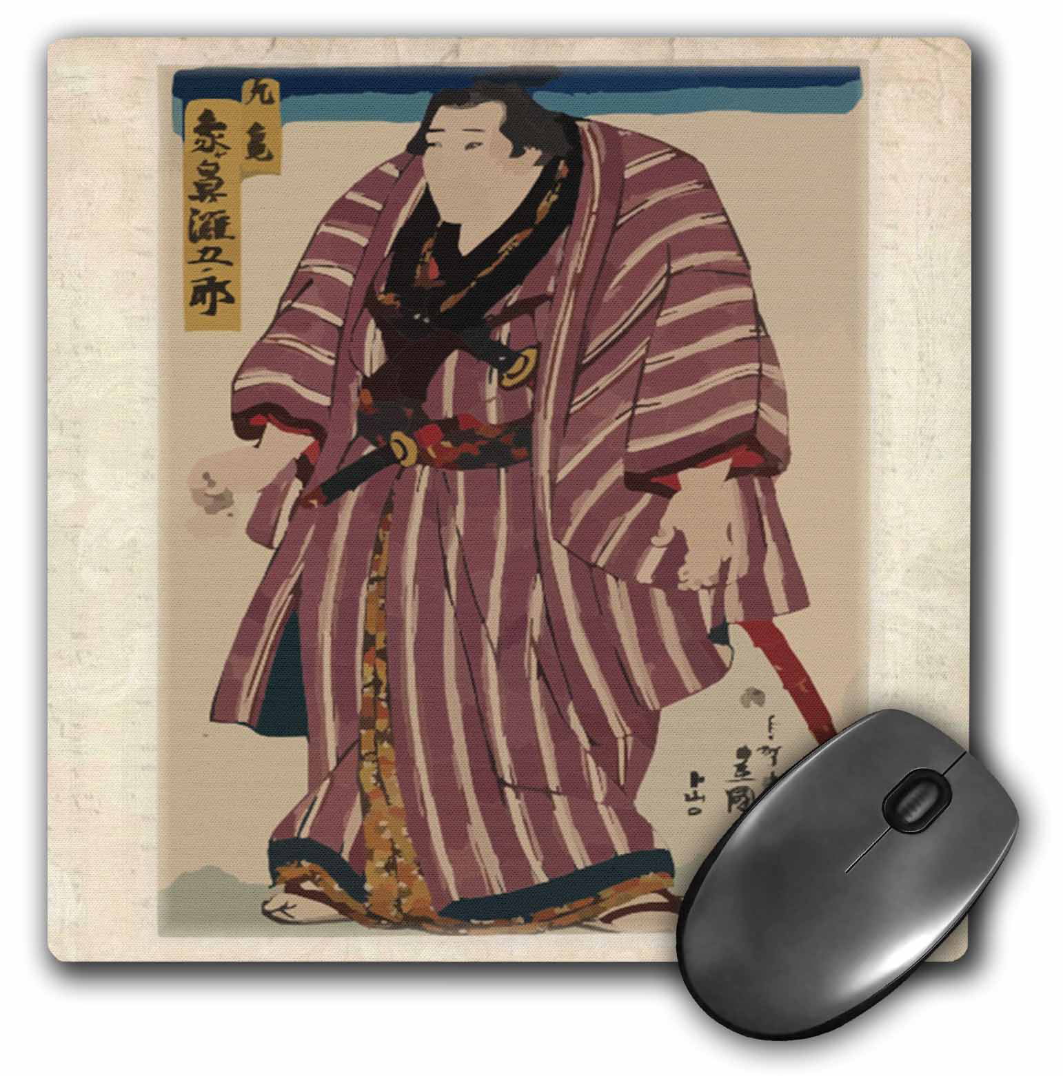 8 by 8-Inch 3dRose ft_80786_1 Ancient Japanese Sumo Wrestler Framed Tile 