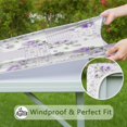 thumbnail image 6 of Pioneer Flower Floral Print Pattern Square Fitted Tablecloth with Elastic Edge,Square Table Cover,Washable Elastic Table Cover for Home Kitchen Party Decor 34"x34", 6 of 6