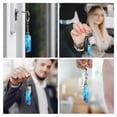 thumbnail image 6 of Uemuo Blue Shell Pattern Rectangular Metal Keychain - Durable, Stylish, and Personalized Key Ring for Men and Women,Engraved Keychain,Gift Slim Sturdy Keychain, 6 of 7