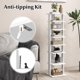 thumbnail image 3 of Zapatero vertical de 8 niveles, organizador de zapatos alto y estrecho, zapatero que ahorra espacio con estante extraíble para sala de estar, dormitorio, entrada, dormitorio, apartamento (blanco), 3 of 4