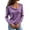 Purple tops for women #7, variant on Women's Asymmetric Wrap Knit Sweater Off Shoulder Long Sleeve Button Detail Relaxed Pullover, Soft Knit Top for Office and Cool Evening Gathering Pink,XL