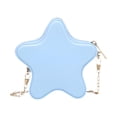 thumbnail image 1 of Bolso cruzado en forma de estrella compacta compacta de pvc satchel para salir de compras citas, 1 of 8