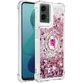 thumbnail image 3 of Case for Motorola Moto G 5G 2024, Moto G 5G 2024 Case Glitter Clear TPU Cute Love Quicksand Sparkle Phone Case with Stand Liquid Shockproof Cover for Moto G 5G 2024 Rose Gold YBZ, 3 of 7