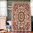 thumbnail image 6 of Boho Retro Shower Curtain Set with Hooks, Ethnic Tribal Floral Pattern Waterproof Fabric Bathroom Curtains Decor Home Accessories,Stall 36 X 72 Inch, 6 of 9