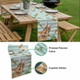 thumbnail image 5 of Easter Bunny Table Runner - 72 Inch Long, Kitchen Dining Table Runner Dresser Scarves, Spring Rabbits Carrots Turquoise Stripes Farmhouse Decor for Coffee Tables Wedding Party Banquet, 5 of 8