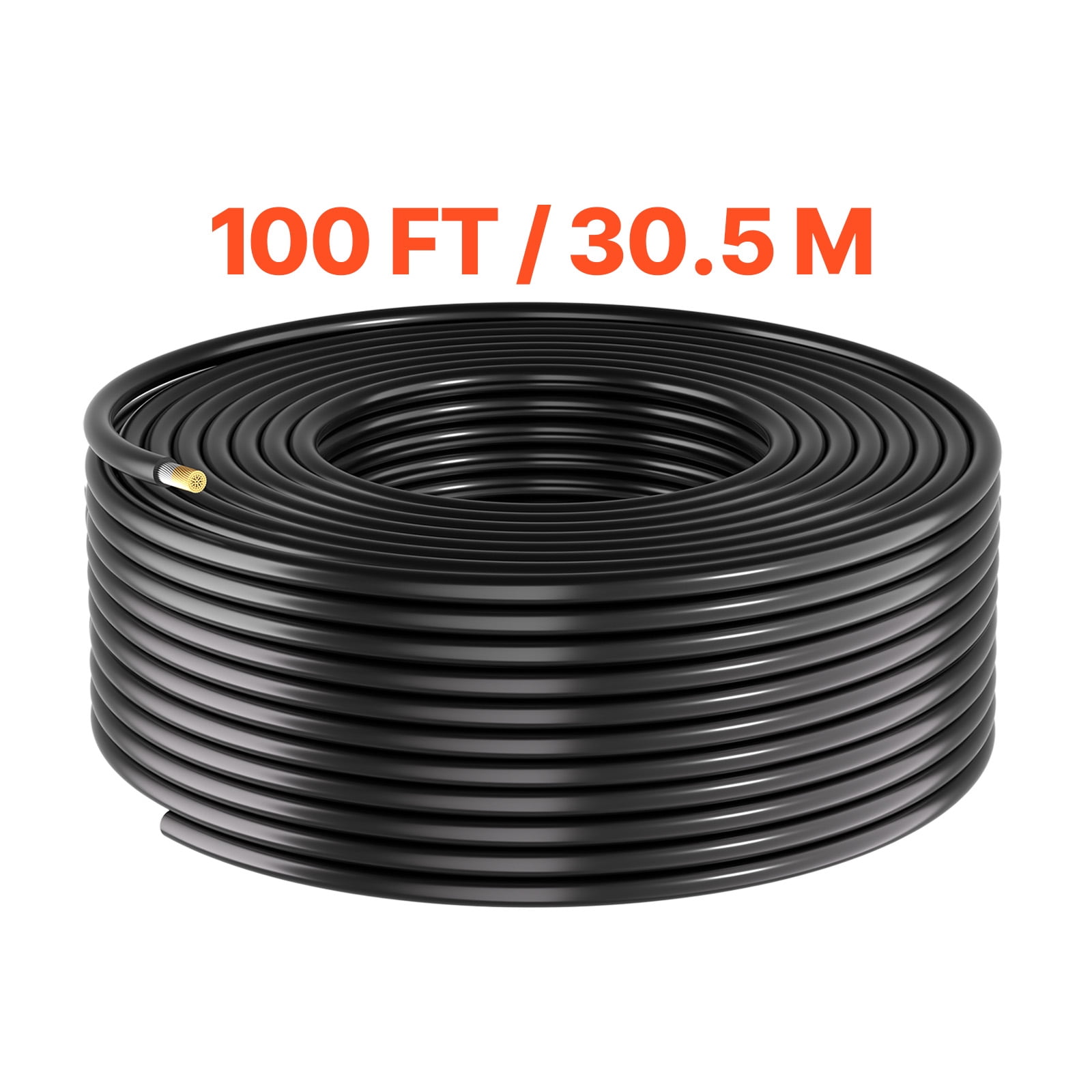 KFFKFF Solar Panel Wire Kit, 100 ft Black and 100 ft Red, 10 AWG (6 mm²) Extension Cable, PV Tinned Copper Wire for Outdoor Off-Grid Systems, Automotive, RV, Boat, Marine Applications, IP67