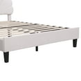 thumbnail image 6 of Velvet Queen Size Bed Frame with Flower Pattern Headboard,Queen Bed Frame with Wood Slat Support for Bedroom,Easy Assembly,81.9"x60.2"x47.4",Beige, 6 of 8