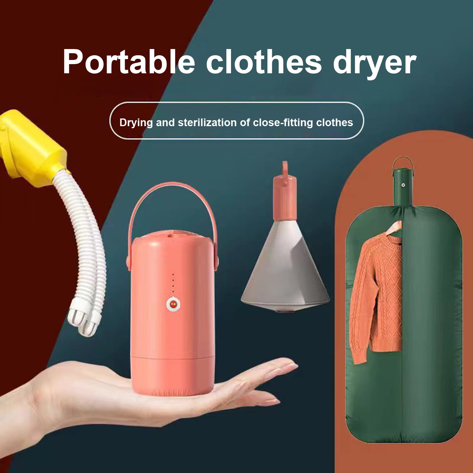 Mojoco Electric Portable Clothes Dryer - 600W Mini Clothes Dryer for  Apartment, Dorm, RV - Quick and Easy to Use Mini Portable Dryer Machine  with