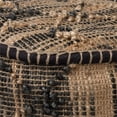 thumbnail image 4 of Mercana Riley Tan Jute Popcorn Stich Cylindrical Wool Pouf, 4 of 9