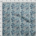 thumbnail image 4 of oneOone Rayon Medium Blue Fabric Abstract Floral Craft Projects Decor Fabric Printed By The Yard 56 Inch Wide-1ra, 4 of 5