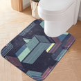 thumbnail image 2 of Yayeee Bath Rugs for Bathroom Floor Set of 2 Non Slip Fluffy Soft Absorbent Mat, Cube Stripes, 2 of 7