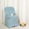 thumbnail image 3 of BalsaCircle 50 Dusty Blue Spandex Stretchable Folding Solid Chair Covers Slipcovers Wedding decorations, 3 of 8
