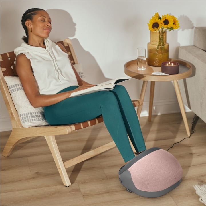 Homedics Soothing Foot Warmer and Massager with Heat, Pink