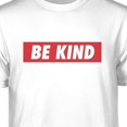 thumbnail image 2 of Teelocity Be Kind Red Bar Graphic T-Shirt (X-Large - Standard Fit, White), 2 of 4