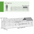 thumbnail image 3 of PawHut Metal Chicken Coop, Large Chicken Run with Water-Resistant Cover, 3 of 10