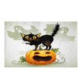 thumbnail image 2 of CADecor Scared Black Cat on A Pumpkin and Ghost Bath Rug Bathroom Mat Doormat 30x18 inches, 2 of 2