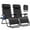 Black, variant on Zero Gravity Chairs Set of 2, Folding Lounge Recliner Chair