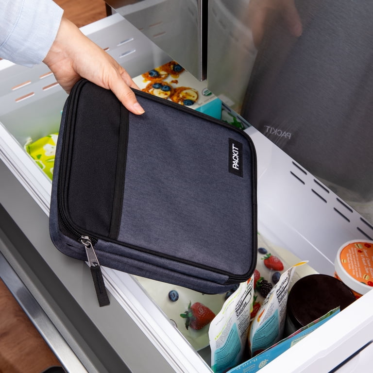 PackIt Freezable Upright Lunch Box, Charcoal photo 6
