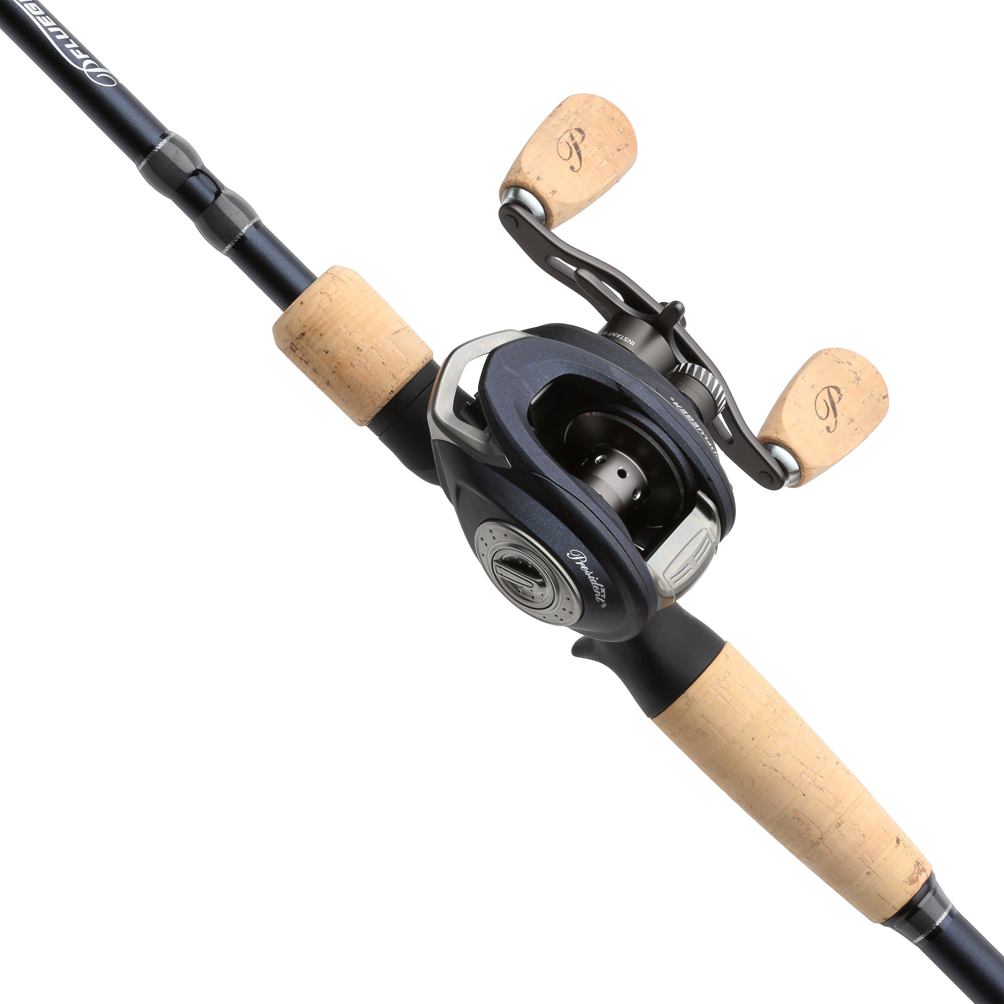 Pflueger President XT Baitcast Fishing Combo, 7' Medium Heavy Rod, Right-Handed Reel